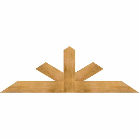 Ekena Millwork Saratoga Rough Sawn Timber Gable Bracket, Western Red Cedar, 72"W x 24"H x 4"D x 6"F, 8/12 Pitch GBW072X24X0406SAR00RWR